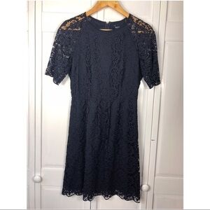 MADEWELL l NAVY MULBERRY SILK LACE DRESS l Women’s Size 2 l 0970